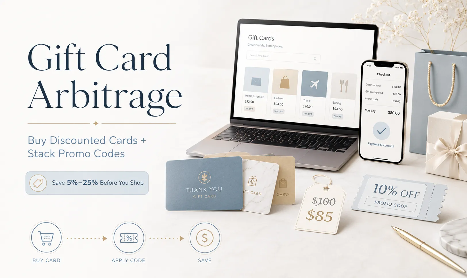 Discount Double-Dip: How to Buy Pre-Owned Gift Cards to Instantly Save 5% to 25% Before You Shop